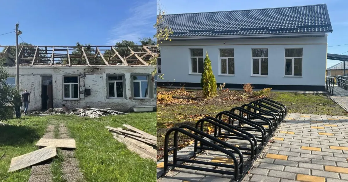 Світлина з телеграм-каналу Олександра Гололобова Майже завершено ремонтні роботи в амбулаторії селища Лісне Малоданилівської громади на Харківщині.