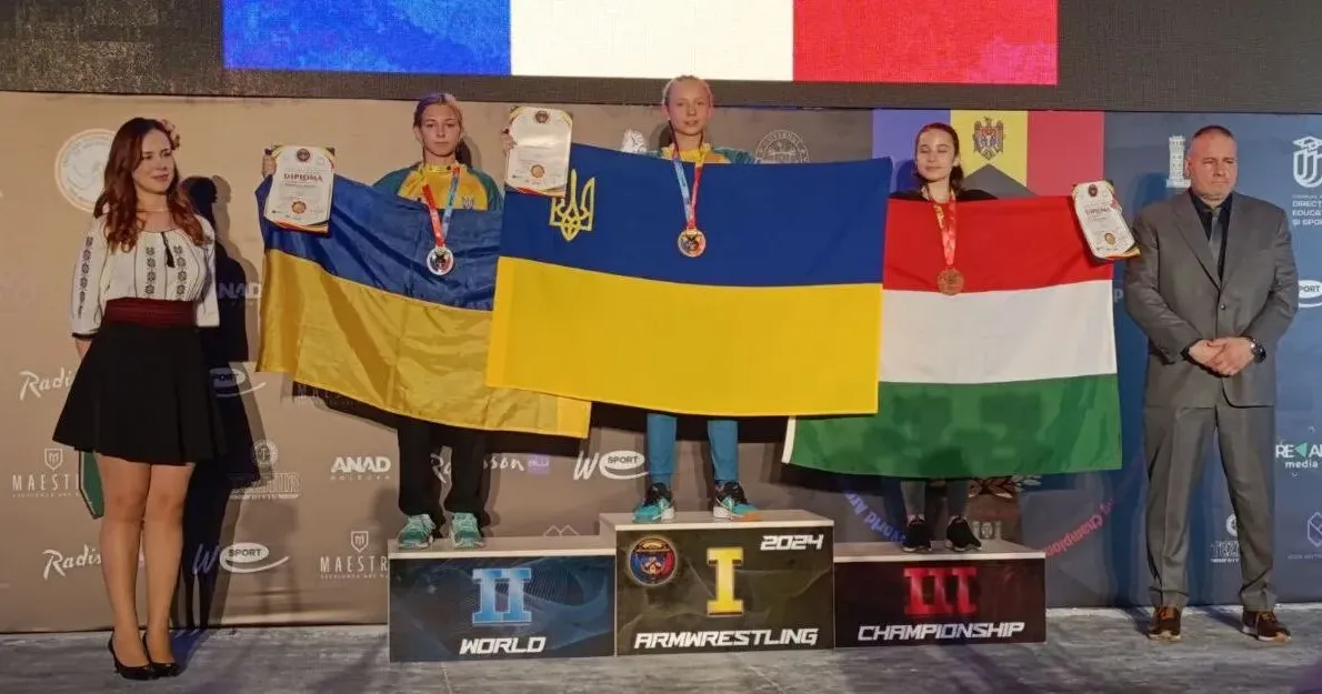 Світлина з телеграм-каналу Харків порт Сіті Юні спортсмени та спортсменки з Харківщини здобули нагороди Чемпіонату світу з армрестлінгу на порталі Gromada Group
